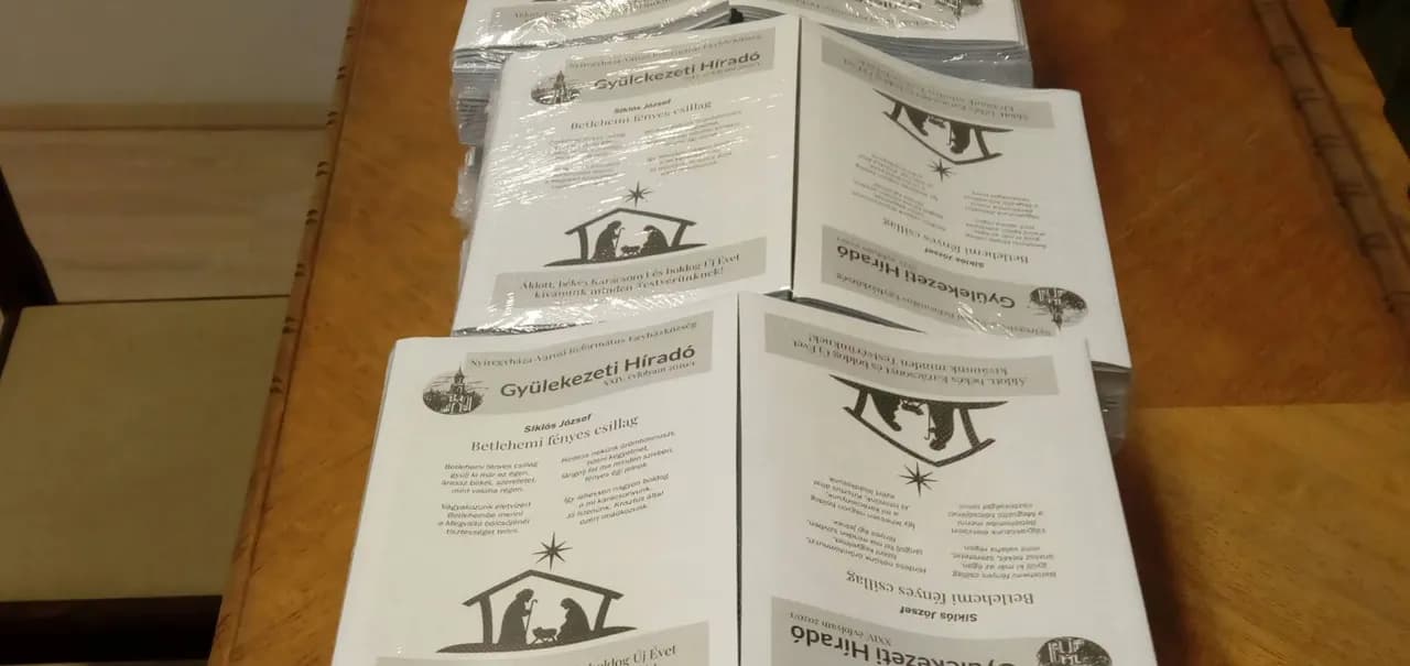 Megjelent a Gyülekezeti Híradó - Önkéntesek jelentkezését várjuk a kézbesítéshez! - Nyíregyháza-Városi Református Egyházközség, 2020. december 13.