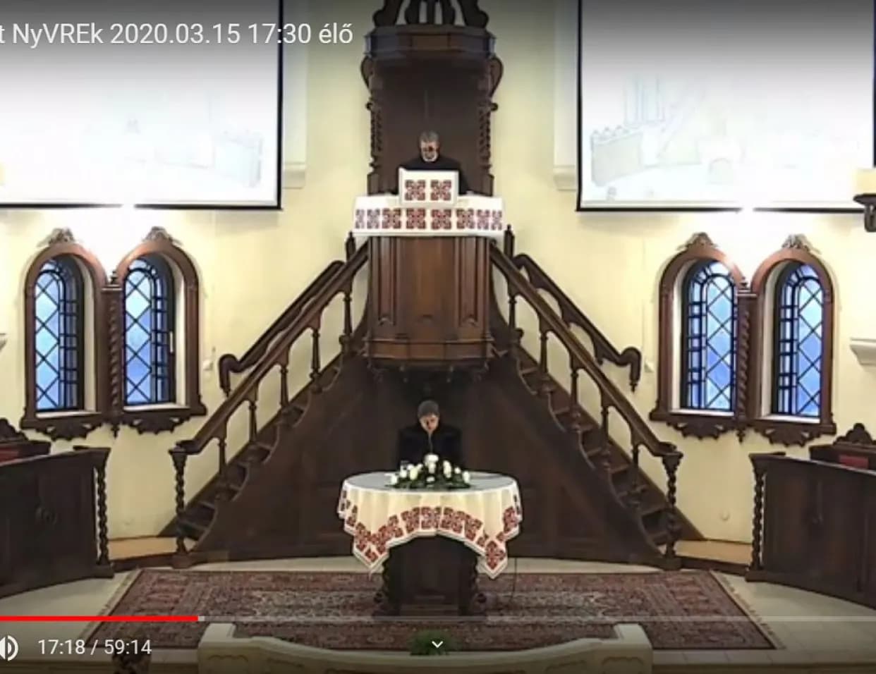 Vasárnapi istentisztelet: Mindenki maradjon otthon, nézzük élőben! - Nyíregyháza-Városi Református Egyházközség, 2020. március 18.