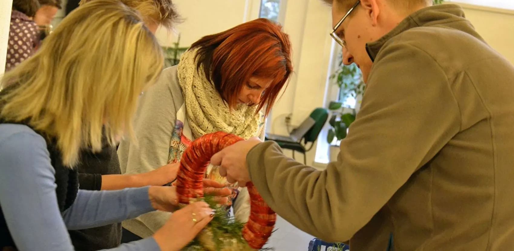 Adventi koszorú készítés