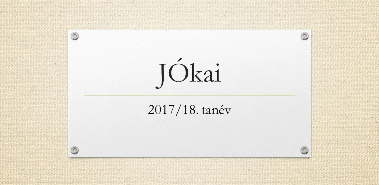 Beszámoló a Jókai Mór Református Általános Iskola 2017/18-as tanévéről - 2018. június 10.