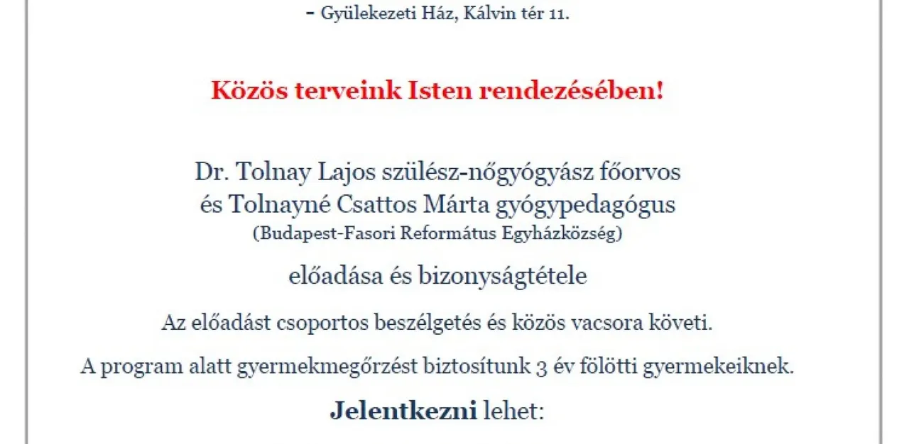 Meghívó a Házasság Hetére - 2023. január 24.