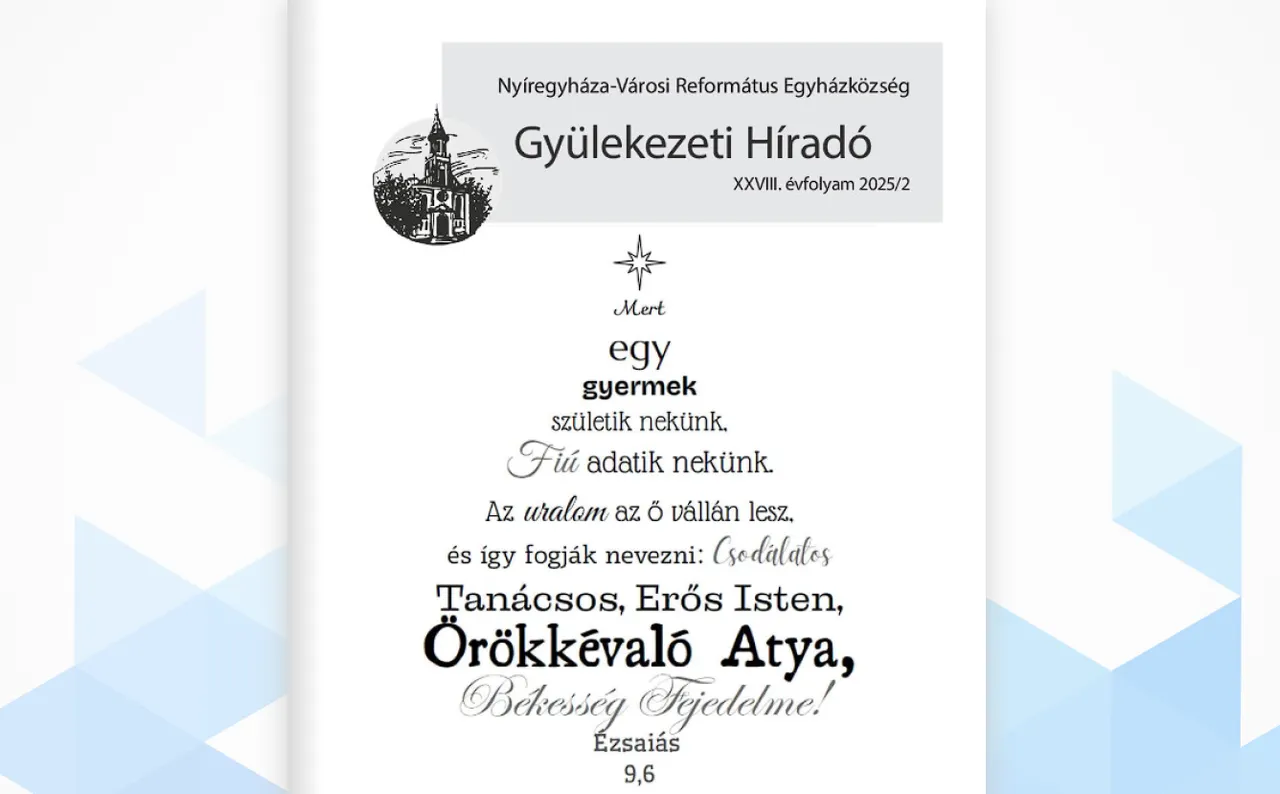 Online formában is olvasható a Gyülekezeti Híradó karácsonyi száma